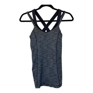 Lululemon Athletic Tank Run For The Gold Yoga Top Heather Gray Size 4